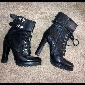 Dolce vita high heel leather  moto boots